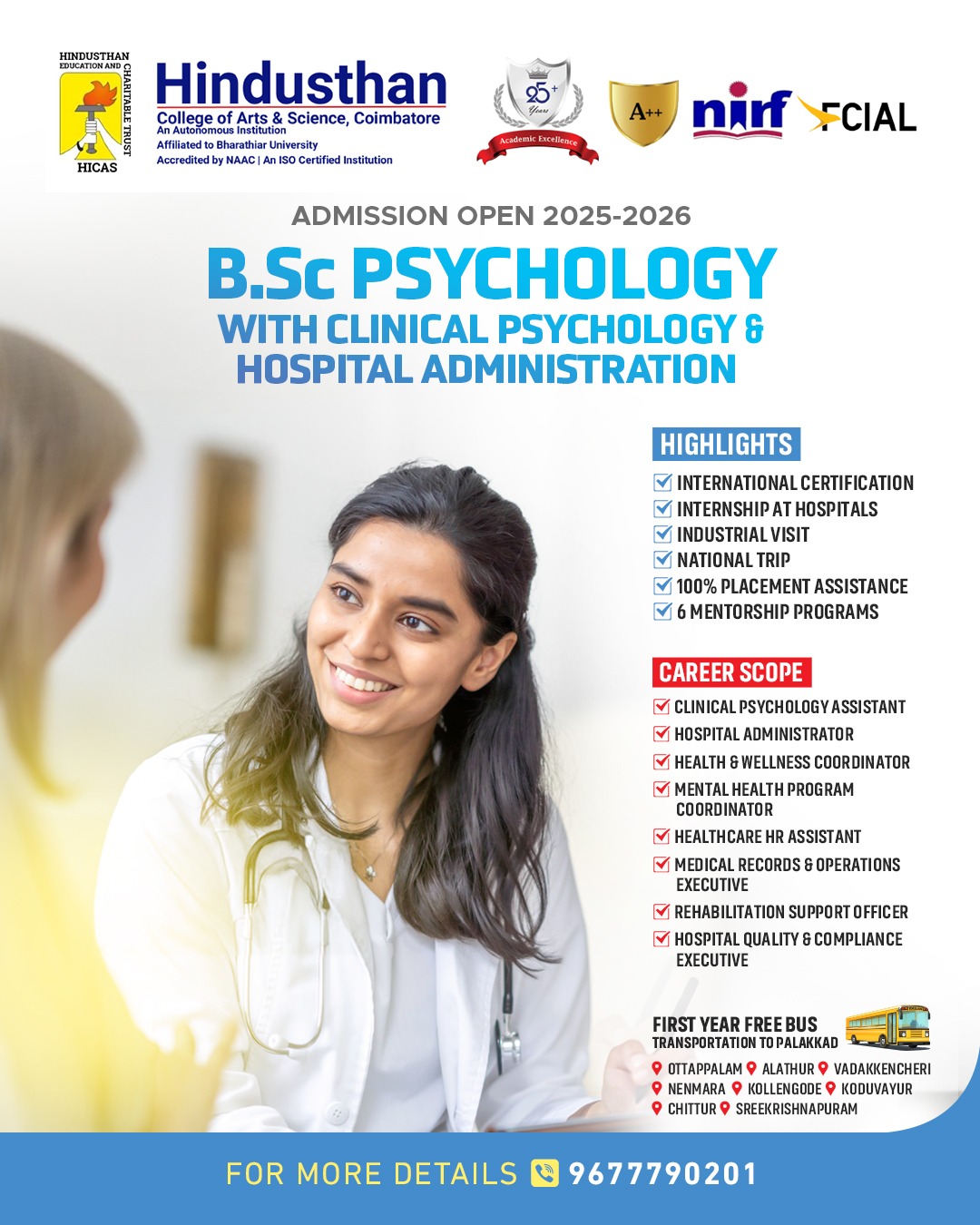 BSc Psychology with Clinical Psychology & Hospital Administration