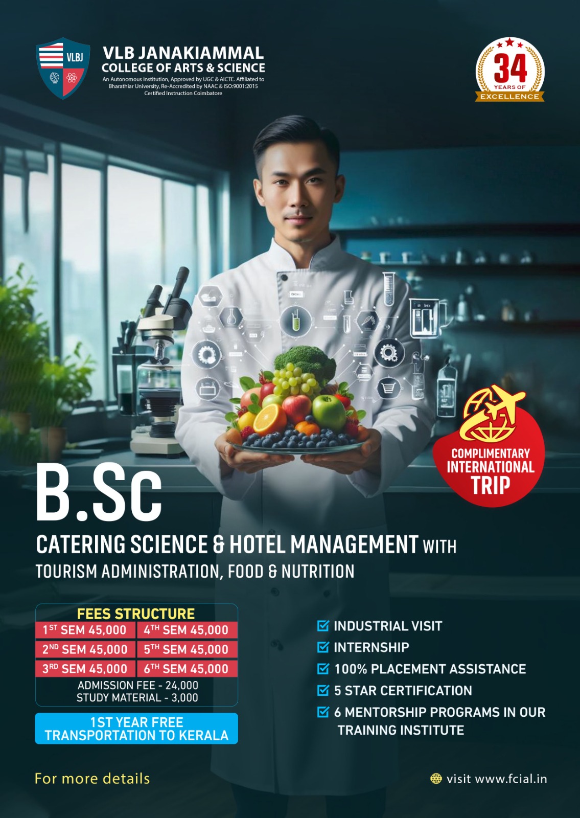 BSc Catering Science & Hotel Management with Tourism Administration, Food & Nutrition